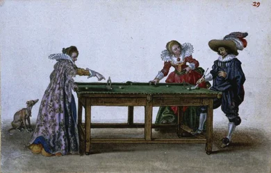 Gra w bilard, ok. 1620-1625