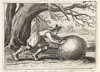 Honor i cnota, ilustracja z "Emblemata of Zinne-werk" Johannesa de Brune (1589-1658), Jan Jacobs Schipper, Amsterdam, 1661.
