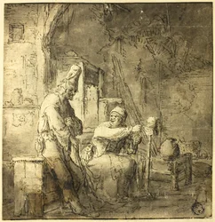 Staruszkowie w domku