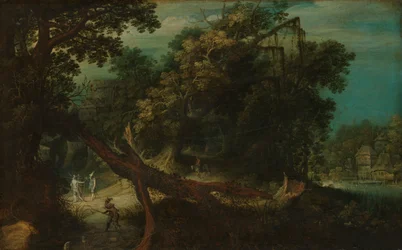 Strzelcy na leśnej polanie, ok. 1620-1661 (olej na płycie)