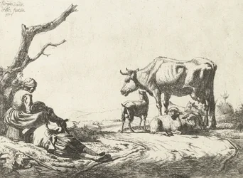 Pasterz i pasterka z bydłem, 1653