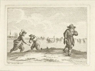 Miotacze śnieżek, grawerowane przez Anthonija van der Haera, ok. 1745-85 (akwaforta)