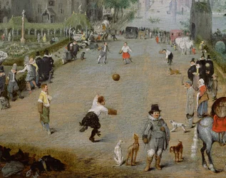 Jeu de Paume przed wiejskim pałacem