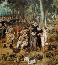 Alegoria rozejmu między Holandią a Hiszpanią z 1609 r., detal, XVII w.