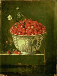 Poziomki w chińskiej misce porcelanowej Wanli Kraak, 1704