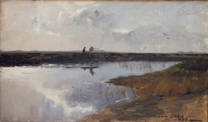 Myśliwi na wrzosowisku na północ od Skagen
