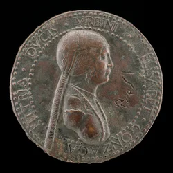 Elisabetta Gonzaga, zm. 1528, księżna Urbino, żona Guidobaldo I 1489 [obv], prawdopodobnie po 15