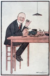 André Citroen, „Ford” Francji – ilustracja Adriena Barrere (1877-1931) w „Fantasio” z 1.10.1922 r.