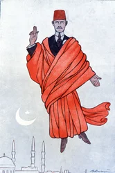 Portret Paszy Mustafy Kemala (Kamal Ataturk)