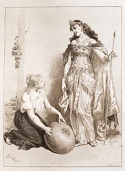 Kopciuszek - w „Bajkach” Charlesa Perraulta, ilustracje Adriena Marie