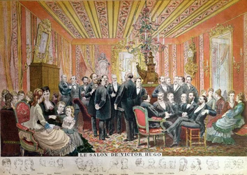 Salon Wiktora Hugo, 21 rue de Clichy, Paryż, grudzień 1875