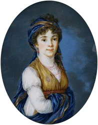 Polish: Miniatura Księżna Anna Grigoriewna BiełozerskaBiełozierska (1773-1846) Miniature of Princess Anna Grigorievna Belosselsky-Belozersky (1773-1846).