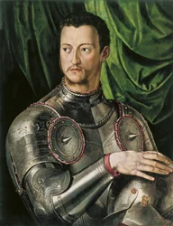 Portret wielkiego księcia Toskanii Cosimo I de Medici 1519-1574 w zbroi