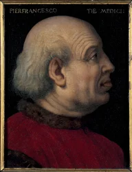 Portret Pierfrancesco di Lorenzo de Medicis Starszego (1430-1476) Obraz Bronzino (Agnolo di Cosimo) (1503-1572) Wymiary 15x12 cm