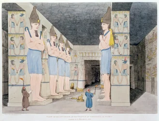 „Wnętrze świątyni w Ybsombul w Nubii”, 1820-1822