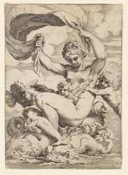 Wenus (lub Galatea) i amorki wspierane przez delfiny