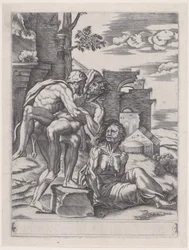 Herkulesa i Anteusza, dat. 1533., dat. 1533.