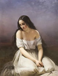 Młoda kobieta klęcząca, 1839.