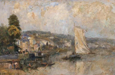 Sekwana w La Bouille, niedaleko Rouen, około 1904 (olej na płótnie)