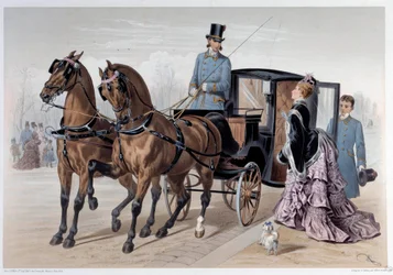 Coupe osiągnięte z koni angielskich Rycina Albert Adam (1833-?) 1874 Paryż, Musee Carnavalet