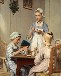 Dzieci przy śniadaniu, 1879