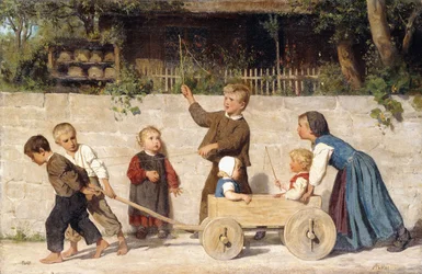 Zaprzęg dziecięcy, 1868