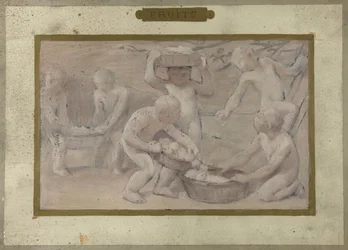 Szkic do Salle des Fêtes w Hôtel de Ville de Paris: Owoce, między 1889 a 1895 (olej na papierze)