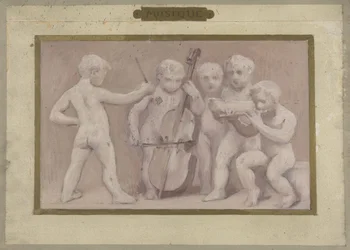 Szkic do Salle des Fêtes w Hôtel de Ville de Paris: Muzyka, między 1889 a 1895 (olej na ołówku, papier)