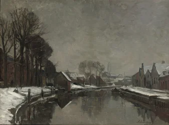 Belgijskie miasto zimą, 1912 r.