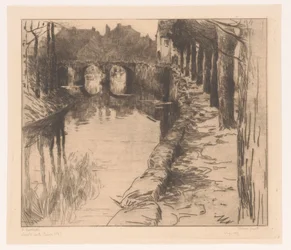 Stary most nad kanałem w Diksmuide Vieux Pont (tytuł na obiekcie) Stary most w Diksmuide