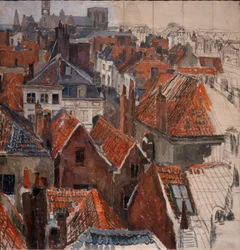 Dachy Gandawy (wersja niedokończona), ok. 1920-22 (olej na płótnie)
