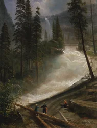 Wodospad Nevada, Yosemite, 1872 lub 1873.