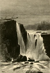 „Southern Side of Willamette Falls”, 1872.