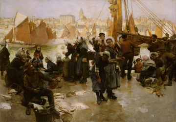 Wypłynięcie floty rybackiej, Boulogne, 1891.