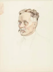 Studium portretowe profesora J. W. Runeberga, twarz