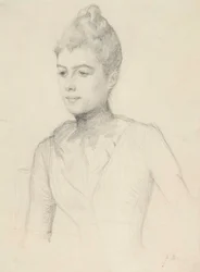Studium do portretu Elisabeth Marti, z domu Grosjean; popiersie kobiety