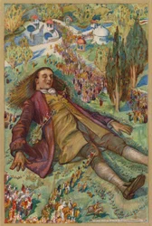 Próbowałem powstać, ale nie byłem w stanie się poruszyć (chromolitho)