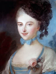 Portret Laure Sallambier, matki Balzaca (1778-1854), matki Honore de Balzac. Pastelowy obraz Alberta Ernesta Carriera Belleuse (1824-1887)
