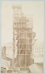 Montaż Statuy Wolności, Paryż, 1883