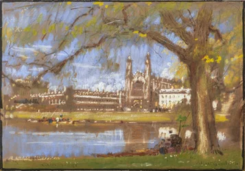 Kings College, Cambridge (akwarela i akwarela z ołówkiem na barwionym papierze)