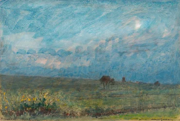 Reculver, Kent (tusz, akwarela, gwasz, papier na tekturze)