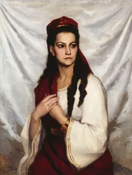 Portret aktorki Hedvig Charlotta Raa-Winterhjelm 1838-1907, 1876.
