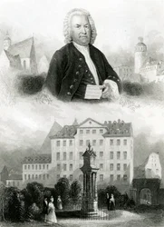 Portret Jana Sebastiana Bacha (1685-1750) i pomnik