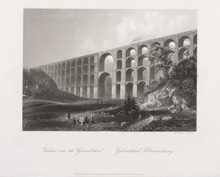 Wiadukt nad Golzschthal, Saksonia, ok. 1840 r.