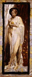 Draped Akt / Studium, ok. 1867 (olej na panelu)