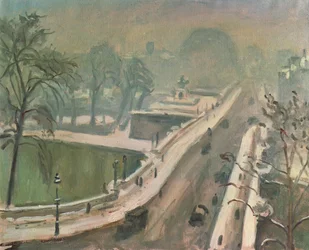 Le Pont Neuf i Vert Galant w śniegu