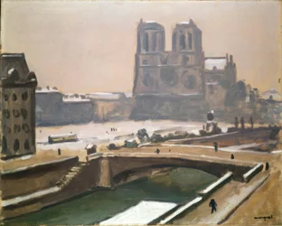 Notre-Dame na śniegu