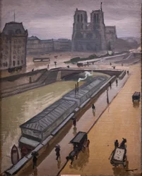 Deszczowy dzień. Notre-Dame w Paryżu