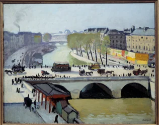 Widok na Pont Saint Michel w Paryżu
