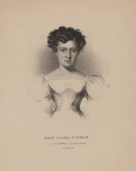 Panna Clara Fisher, lito autorstwa C.G. Dzieci, 1830